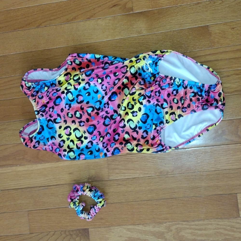 Girl gymnastics Leotards animal rainbow Scrunchie 4/5